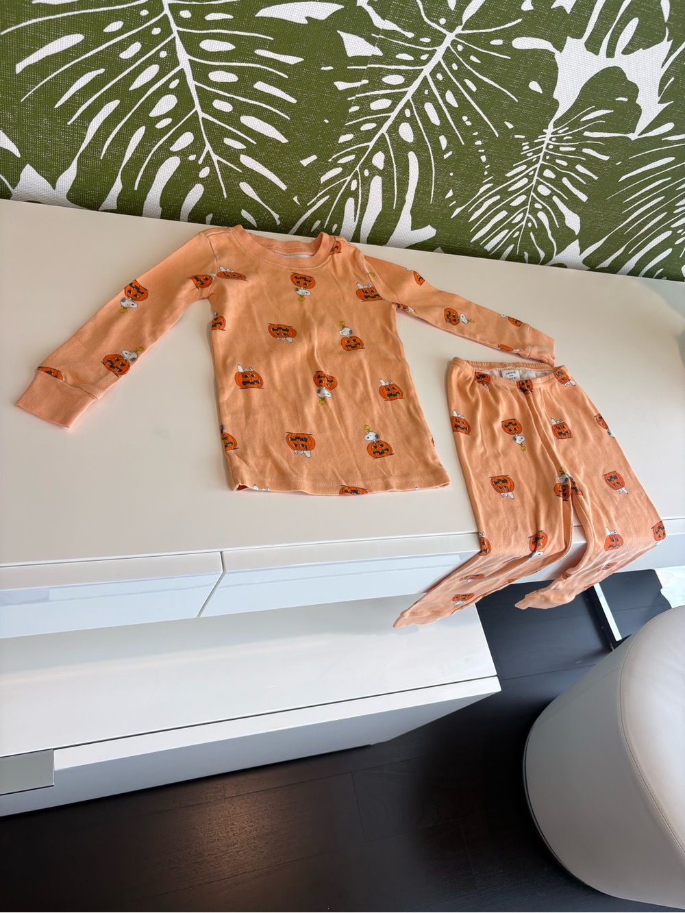 Kids Pumpkin Print Pajama Set - Orange 🎃🎃